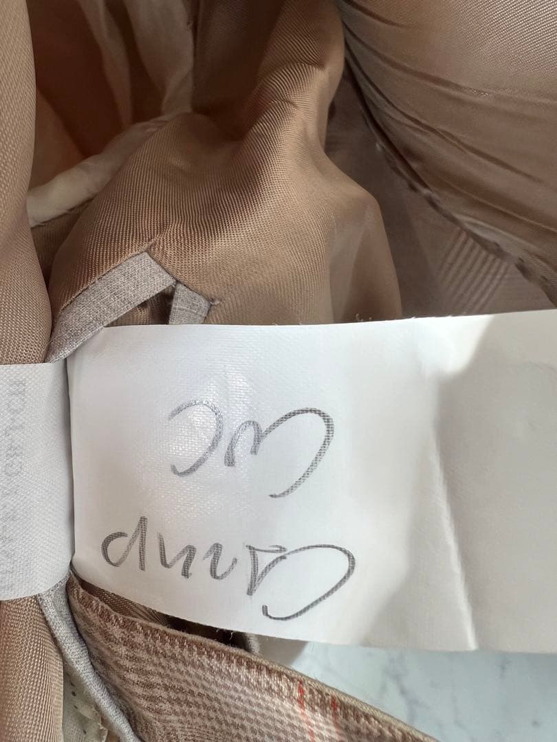 BRUNELLO CUCINELLI ベージュ チェック柄 ビジネスジャケット