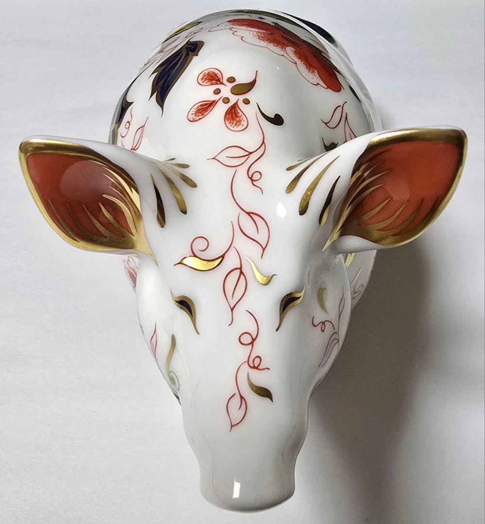 工芸品  Crown Derby Sitting Pig