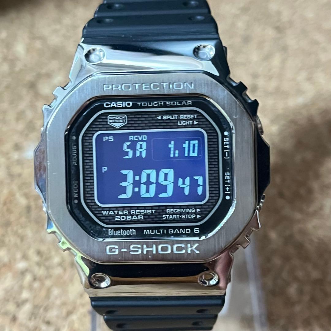 美品】カシオGーSHOCK/GMWーB5000ー1JFソーラー電波