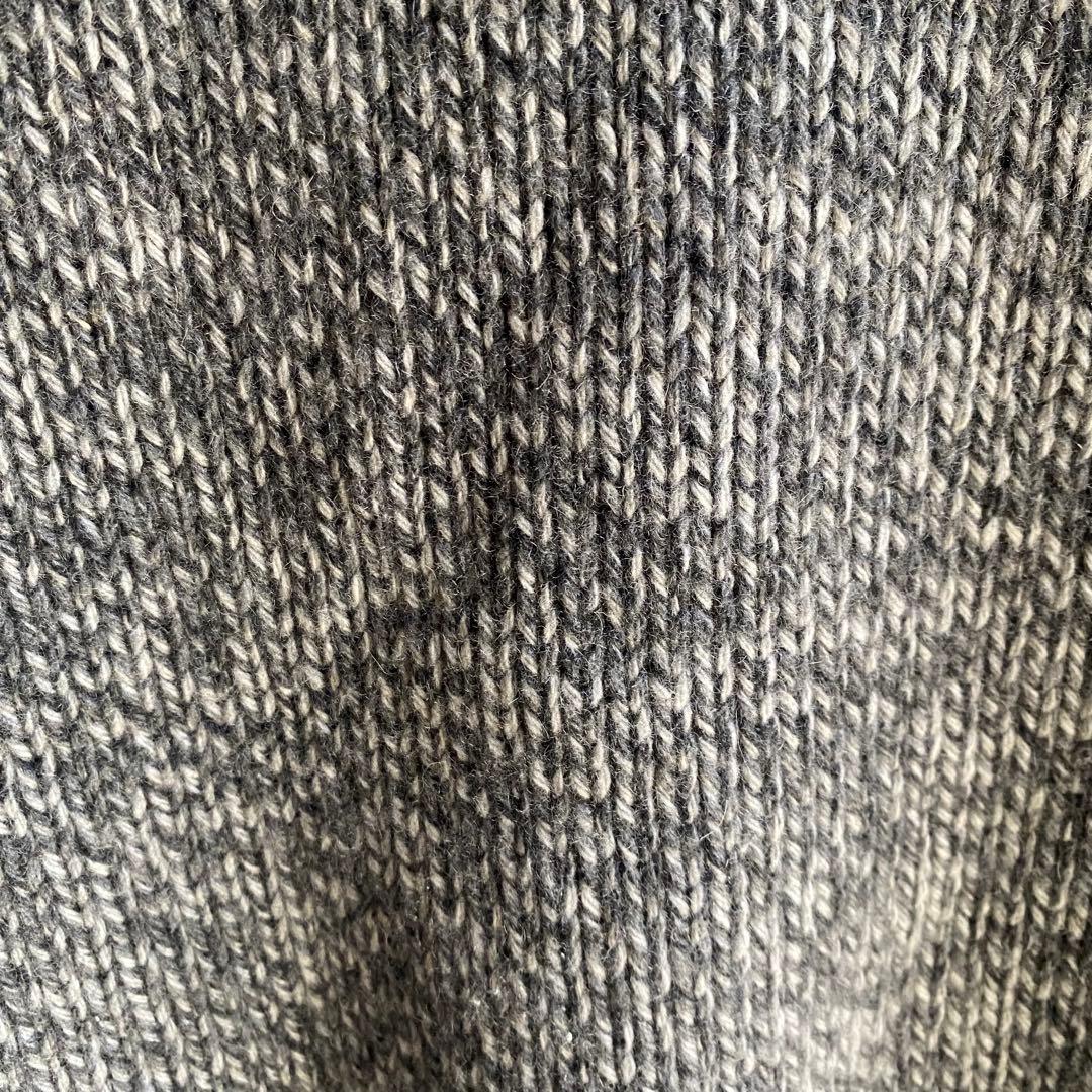 BARENA カシミア　メランジ　タートルネックニット　グレー　XL
