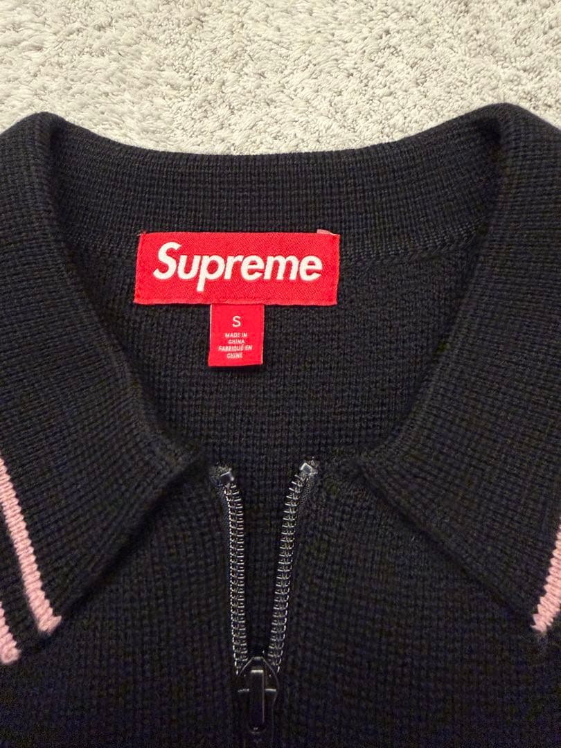 トップス supreme Zip Up Polo Sweater