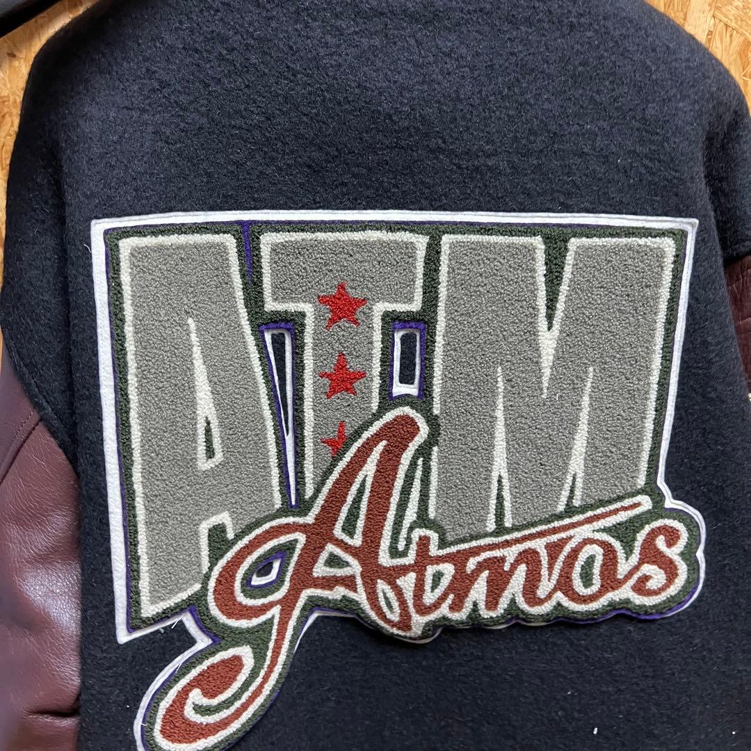 90s ヴィンテージAtmos スタジャン 黒・茶色