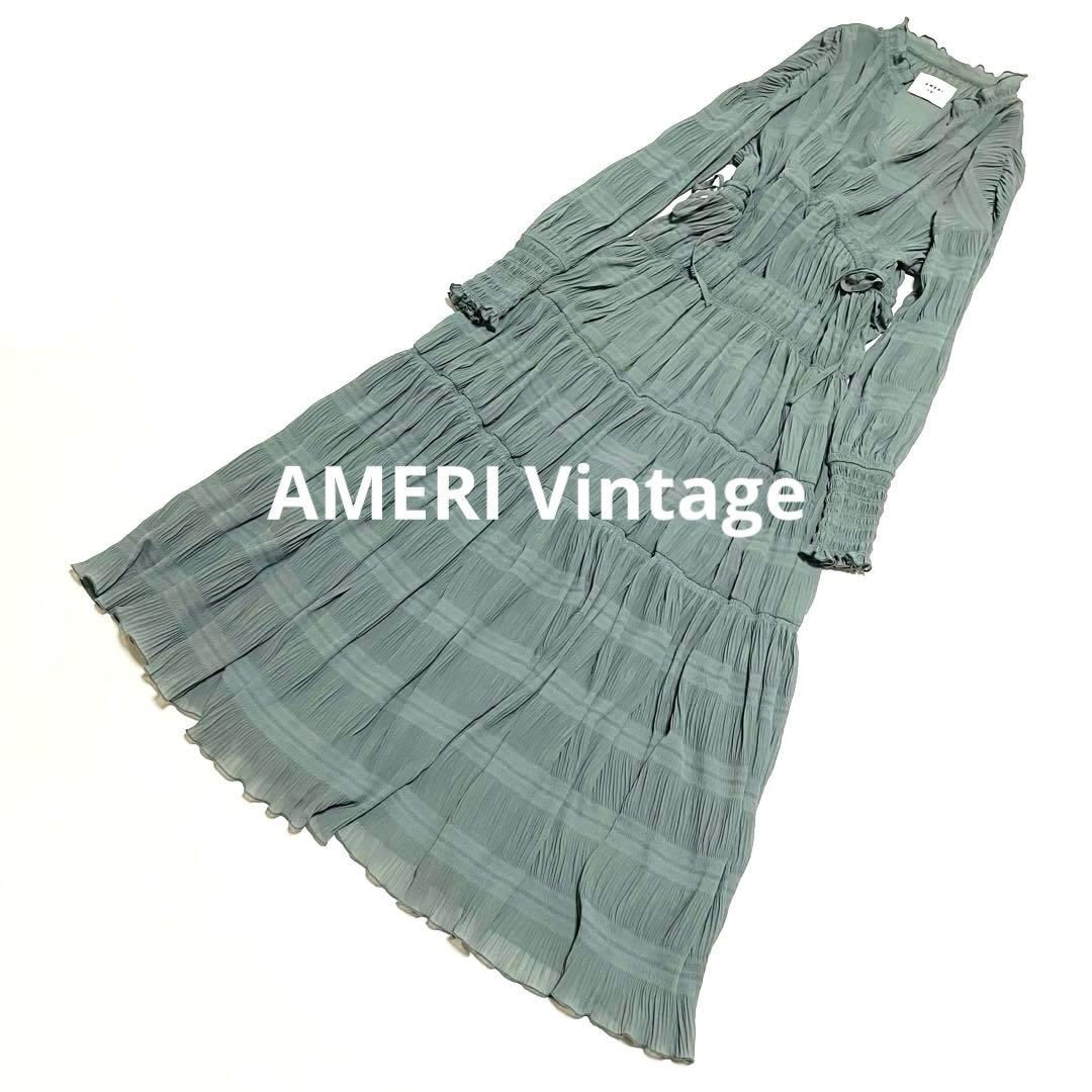 AMERI シャーリング ロングワンピース Ameri VINTAGE デザイン
