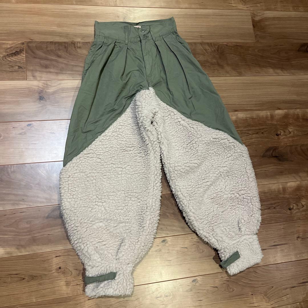 KAPITAL 異素材切り替えバルーンシルエットパンツ サイズ0