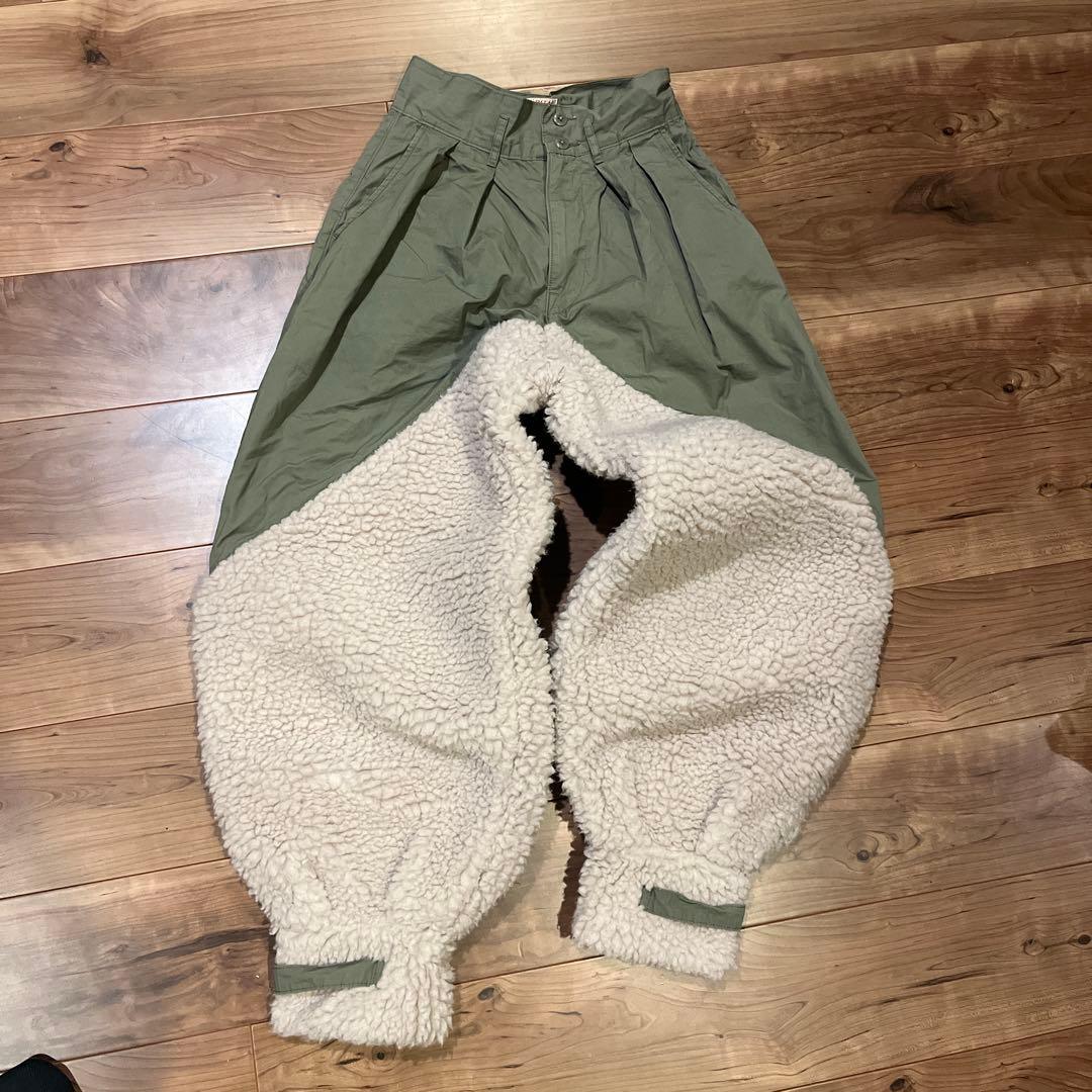 KAPITAL 異素材切り替えバルーンシルエットパンツ サイズ0