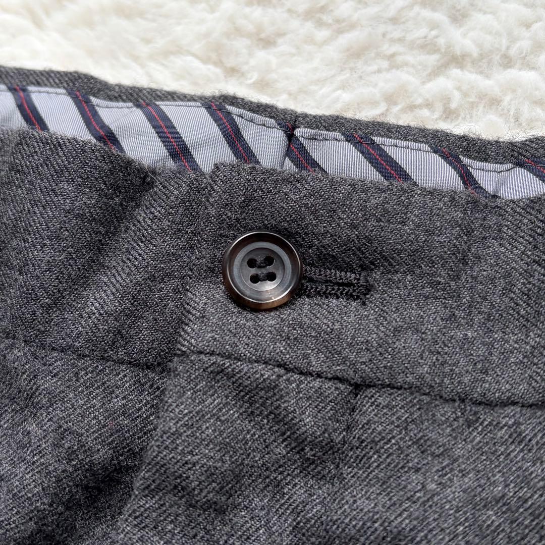 【美品】コムデギャルソンオム ウールパンツ 縮絨加工 グレー XS AD2013