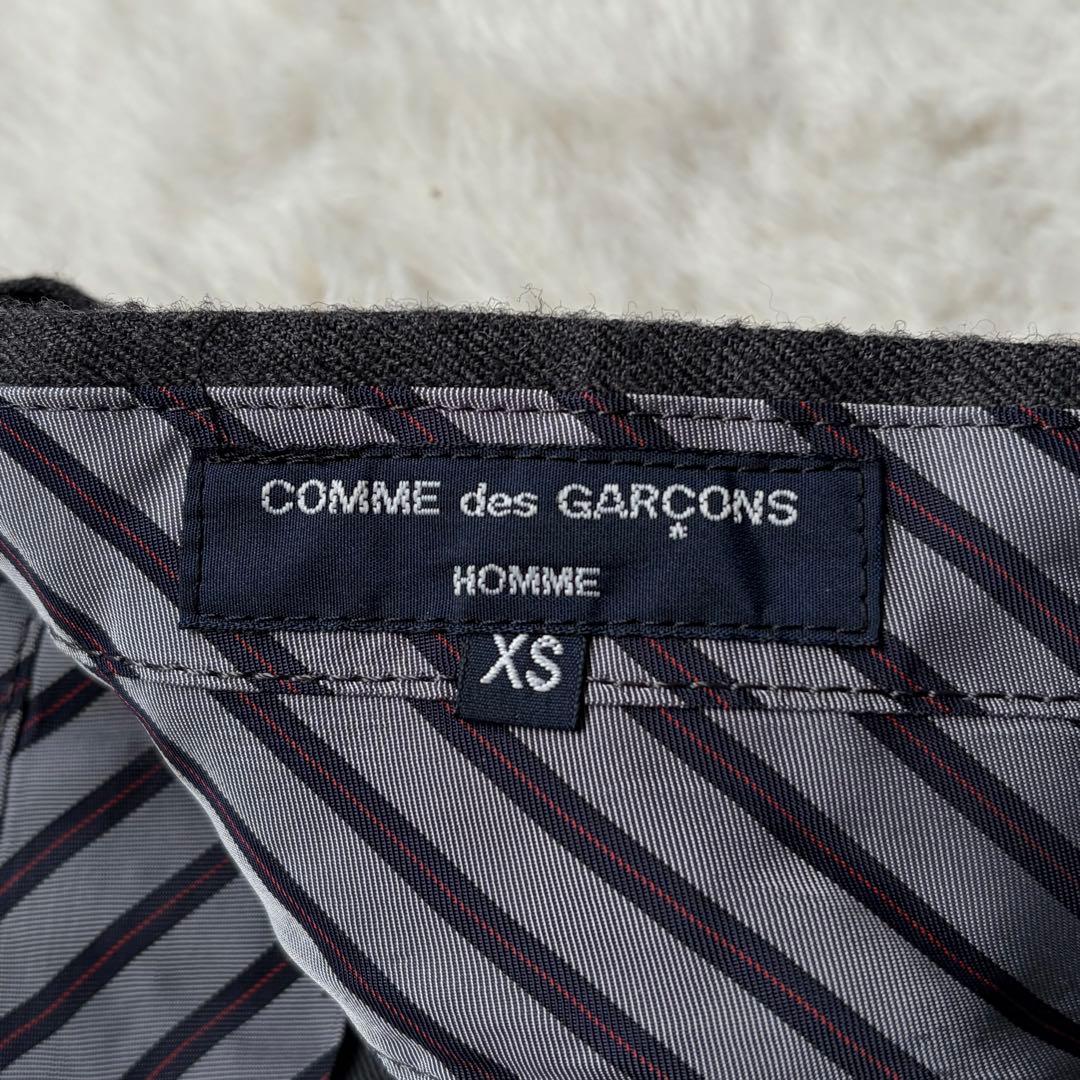 【美品】コムデギャルソンオム ウールパンツ 縮絨加工 グレー XS AD2013