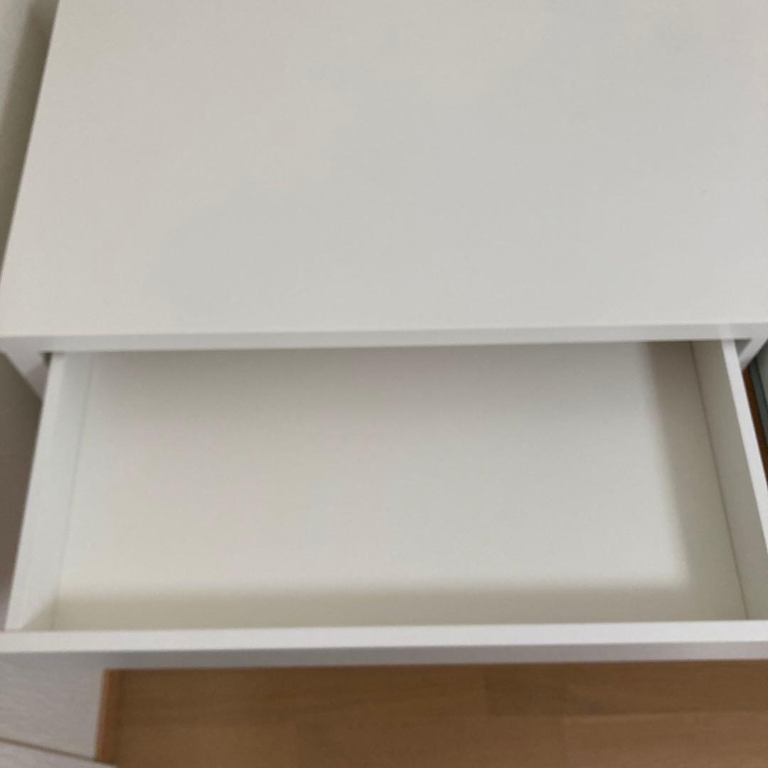 IKEA MICKEホワイト　デスク 2引き出し シンプルモダン