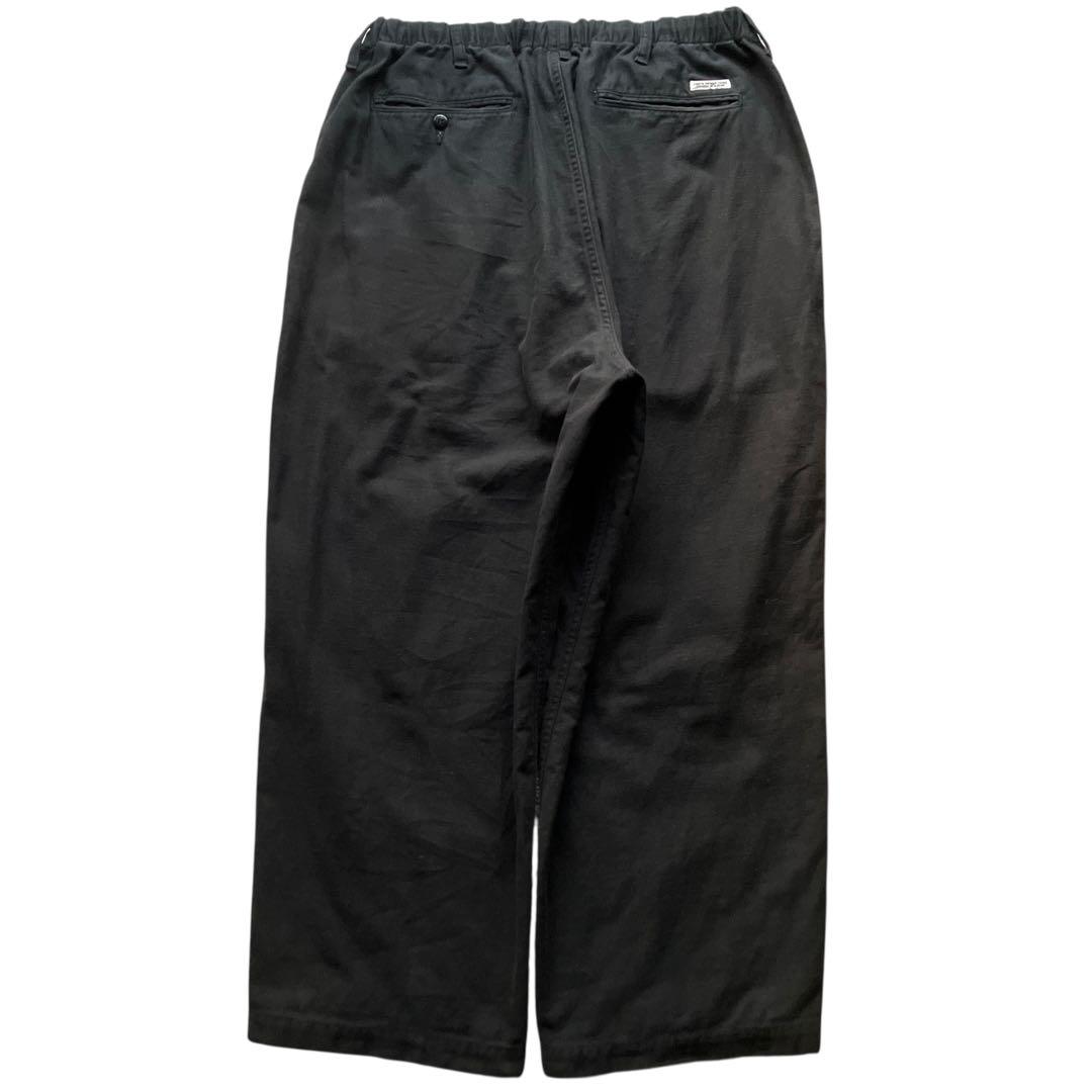 超極太 cootie ブラックバギーパンツ オーバーサイズド ワンポイントロゴ