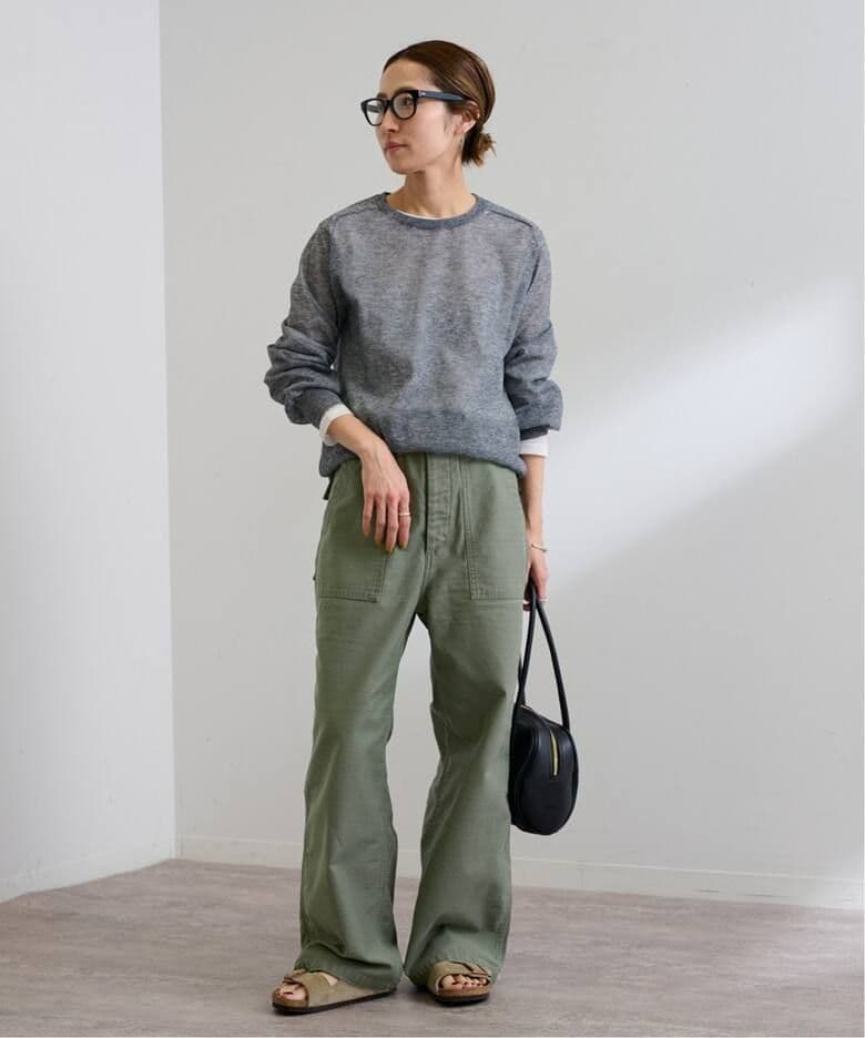 FRAMeWORK バックサテンベイカーパンツ