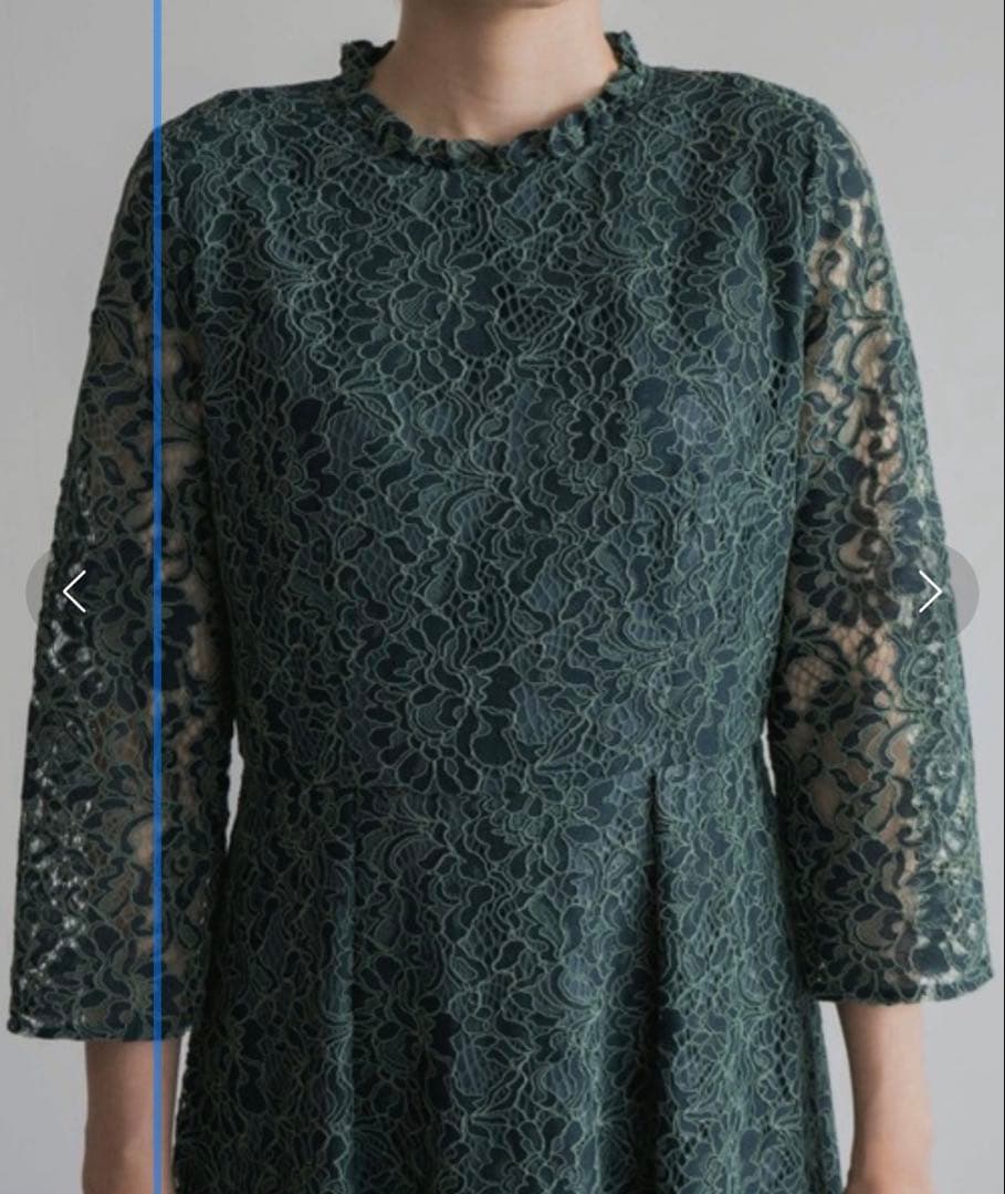 ★最終値下★美品　カエン　総レース　ワンピース　緑　グリーン