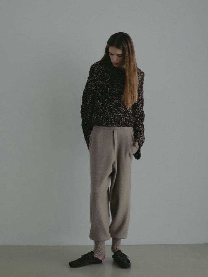 1/9まで値下げオールニードルニットジョガーパンツS