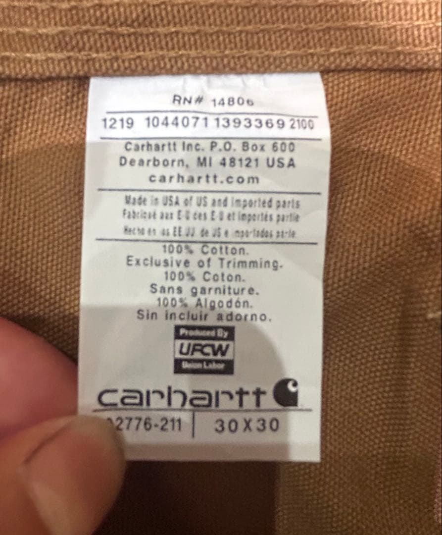 希少！USA製　Carhartt カーハート　オーバーオール　30×30