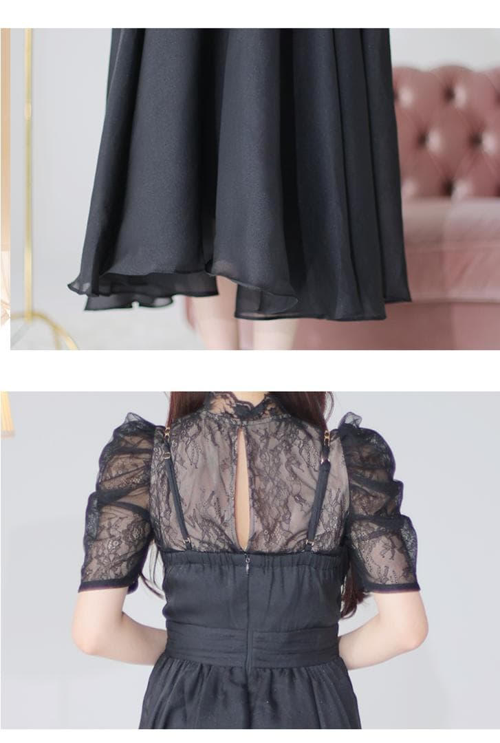 【2way☆】ROBE de FLEUR　チュールｘレースブラウスセットドレス