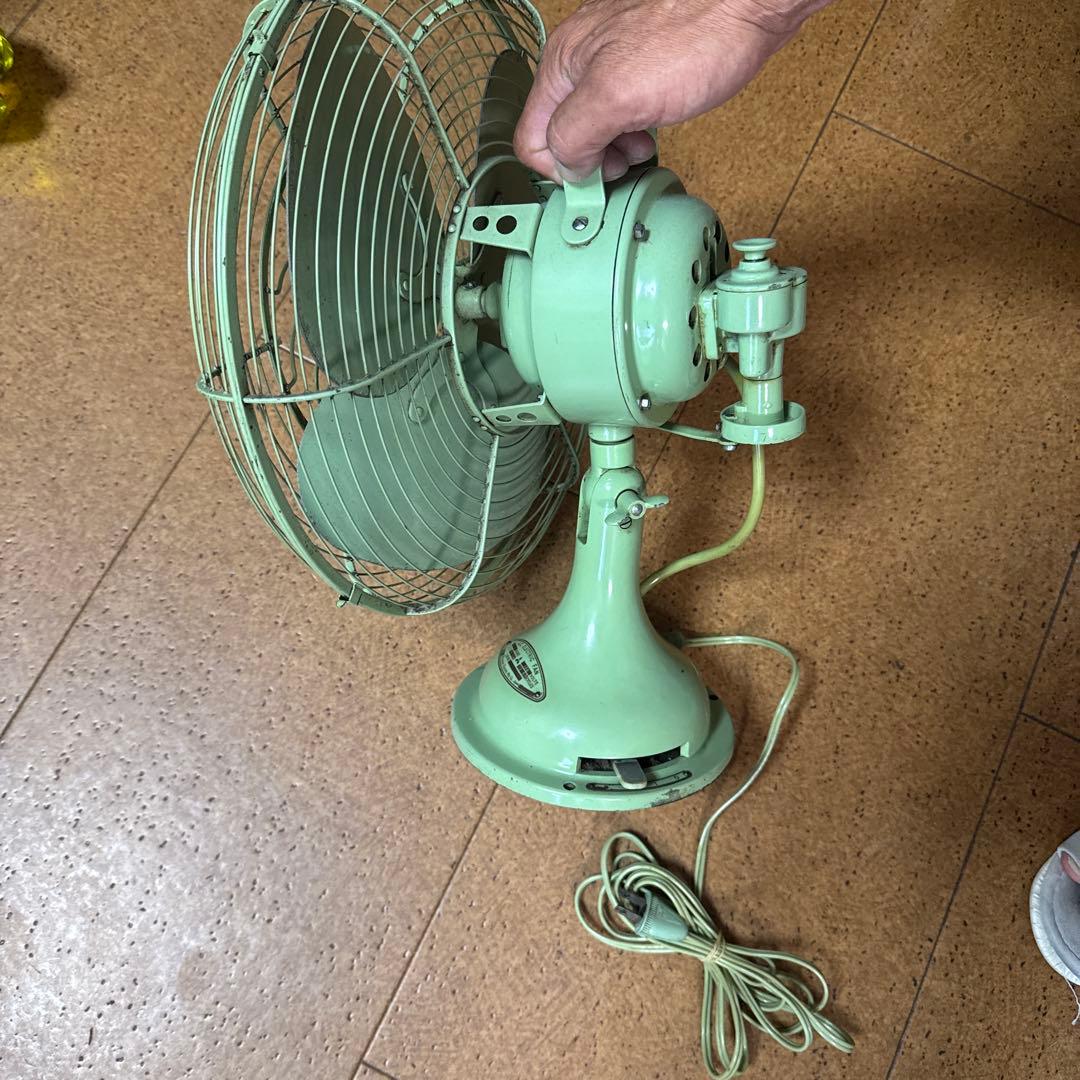 三菱 小型扇風機 レトロ 緑