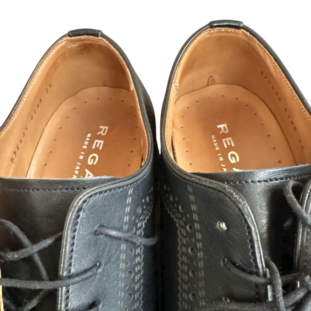 極美品✨ リーガル ドレスシューズ （25㌢） ウィングチップ メダリオン 黒
