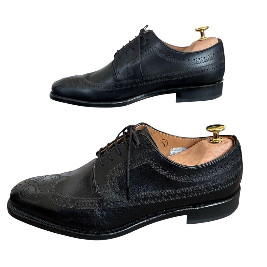 極美品✨ リーガル ドレスシューズ （25㌢） ウィングチップ メダリオン 黒