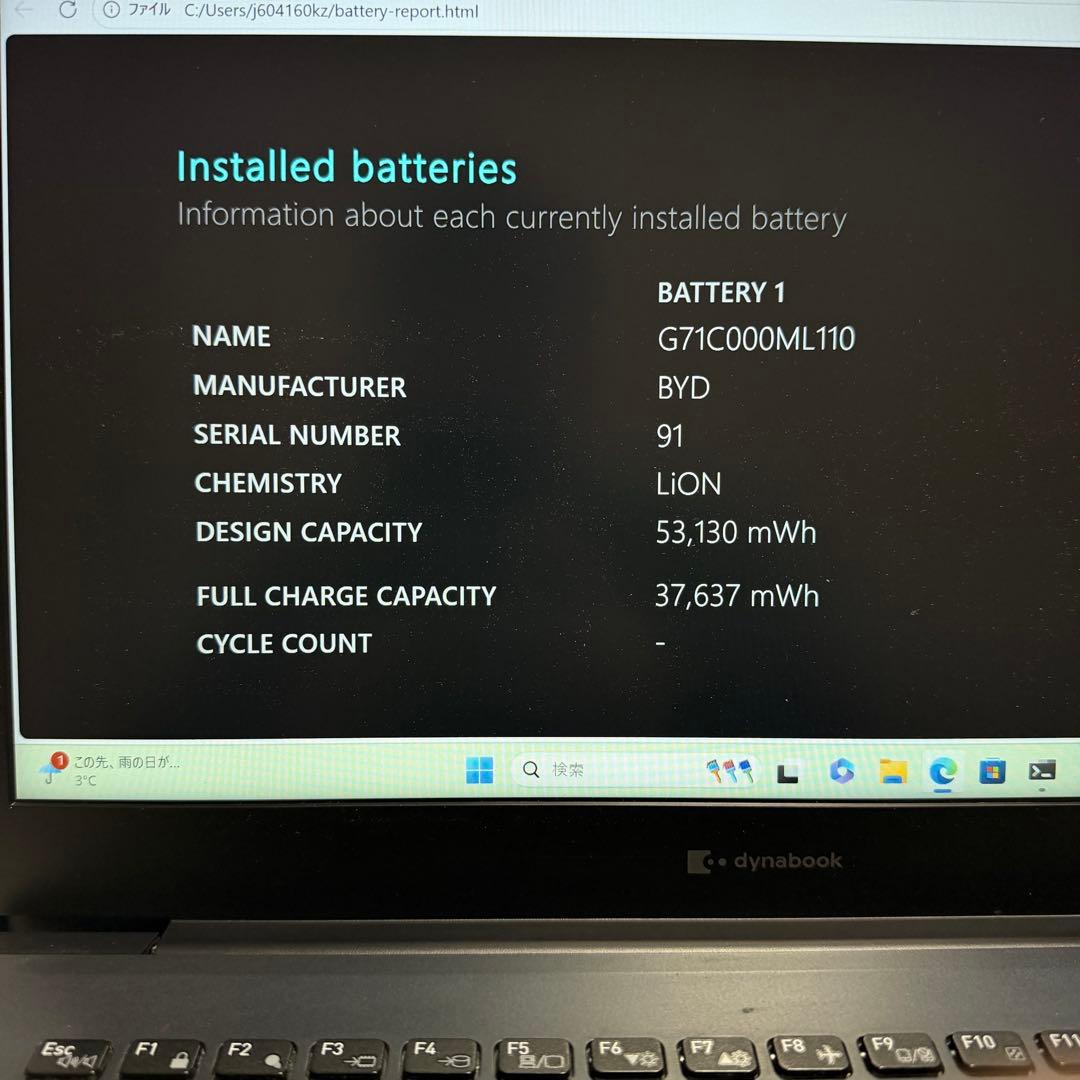 美品 dynabook MJ54/HS 11世代 メモリ10GB 容量256GB