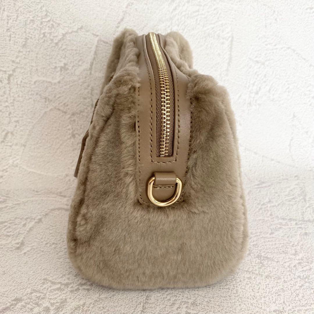 リアルムートン ファー ショルダーバッグ ハンドバッグ ボストンバッグ