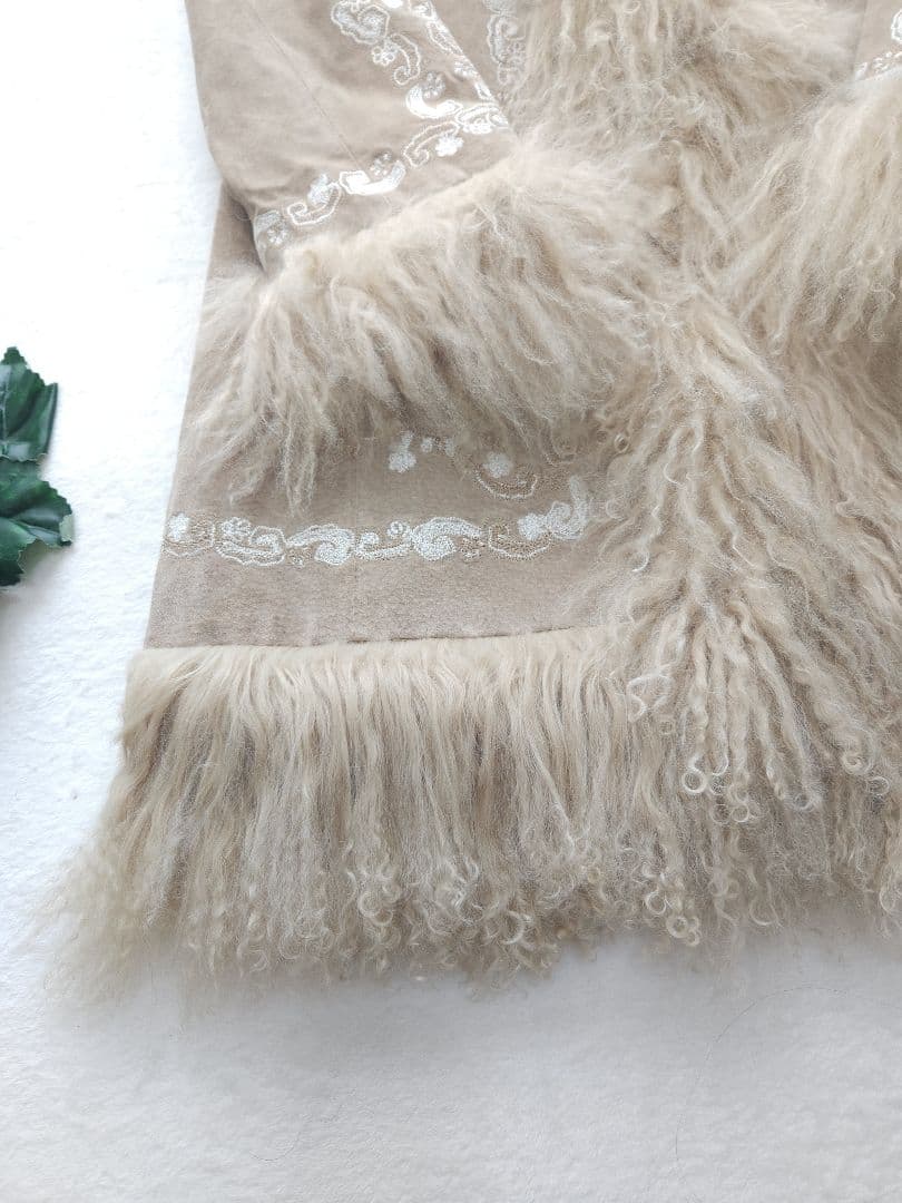 MaxMara MARINARINALDI 美品 高級ラムスキンファーコート