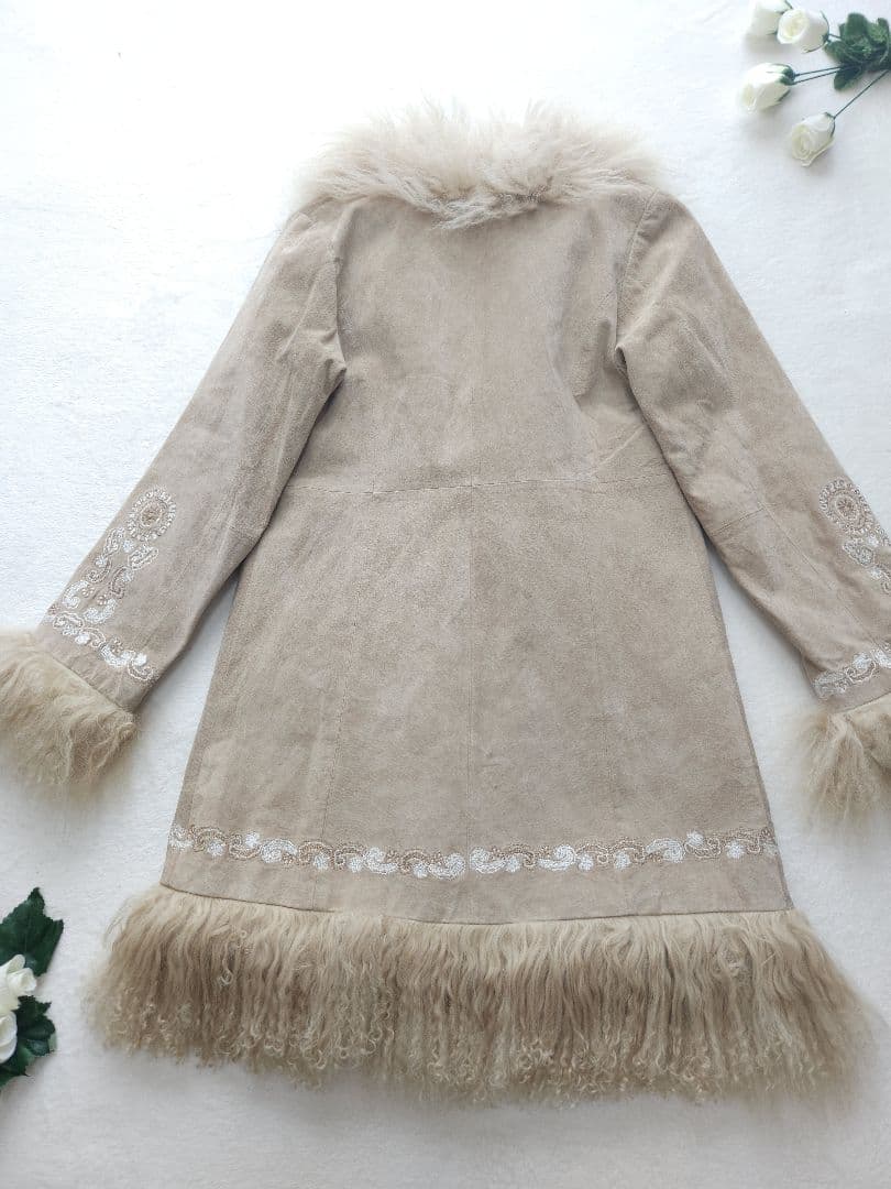 MaxMara MARINARINALDI 美品 高級ラムスキンファーコート