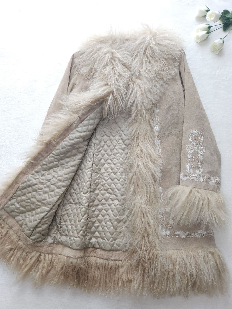 MaxMara MARINARINALDI 美品 高級ラムスキンファーコート