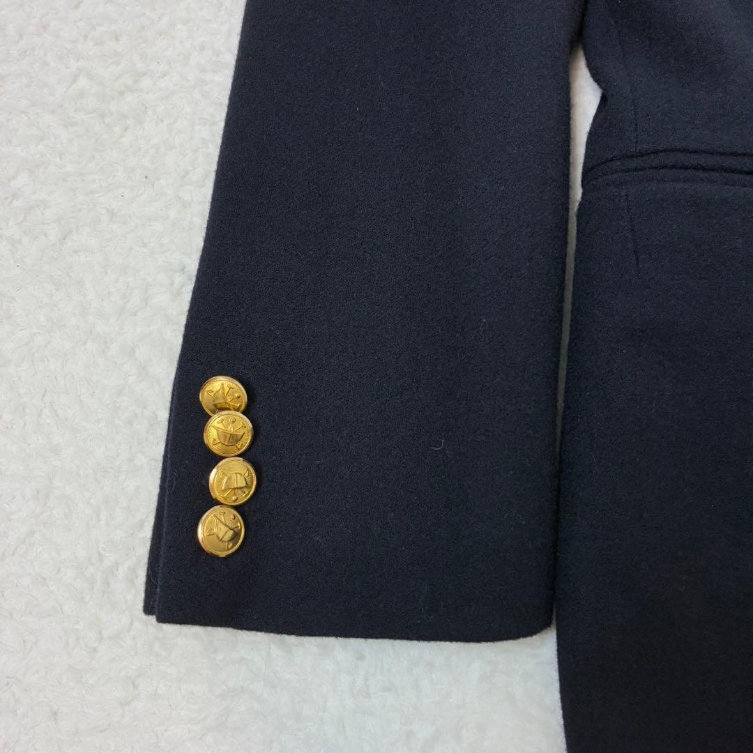 ラルフローレン　紺ブレ　金ボタン　ダブル　7号　Sサイズ相当　ネイビー　ブレザー