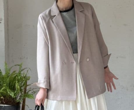 OUR シワになりにくい、洗える軽やかジャケット