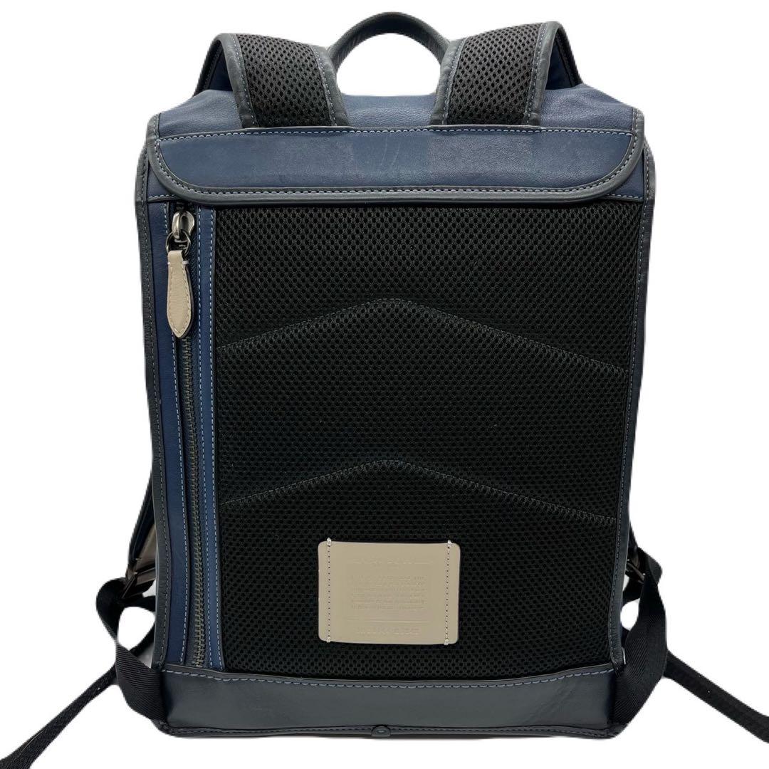 極美品✨COACH リーグ フラップ バックパック リュックサック ネイビー