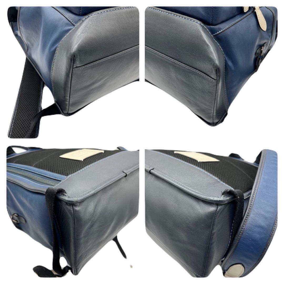 極美品✨COACH リーグ フラップ バックパック リュックサック ネイビー