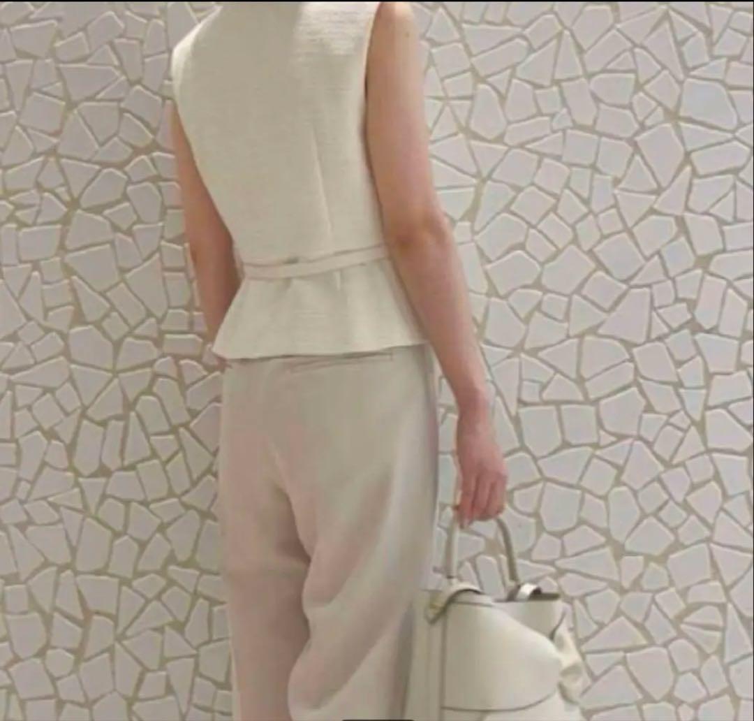 CELFORD 新品未使用　ベルト付きペプラムショートジレ　セルフォード　MIX