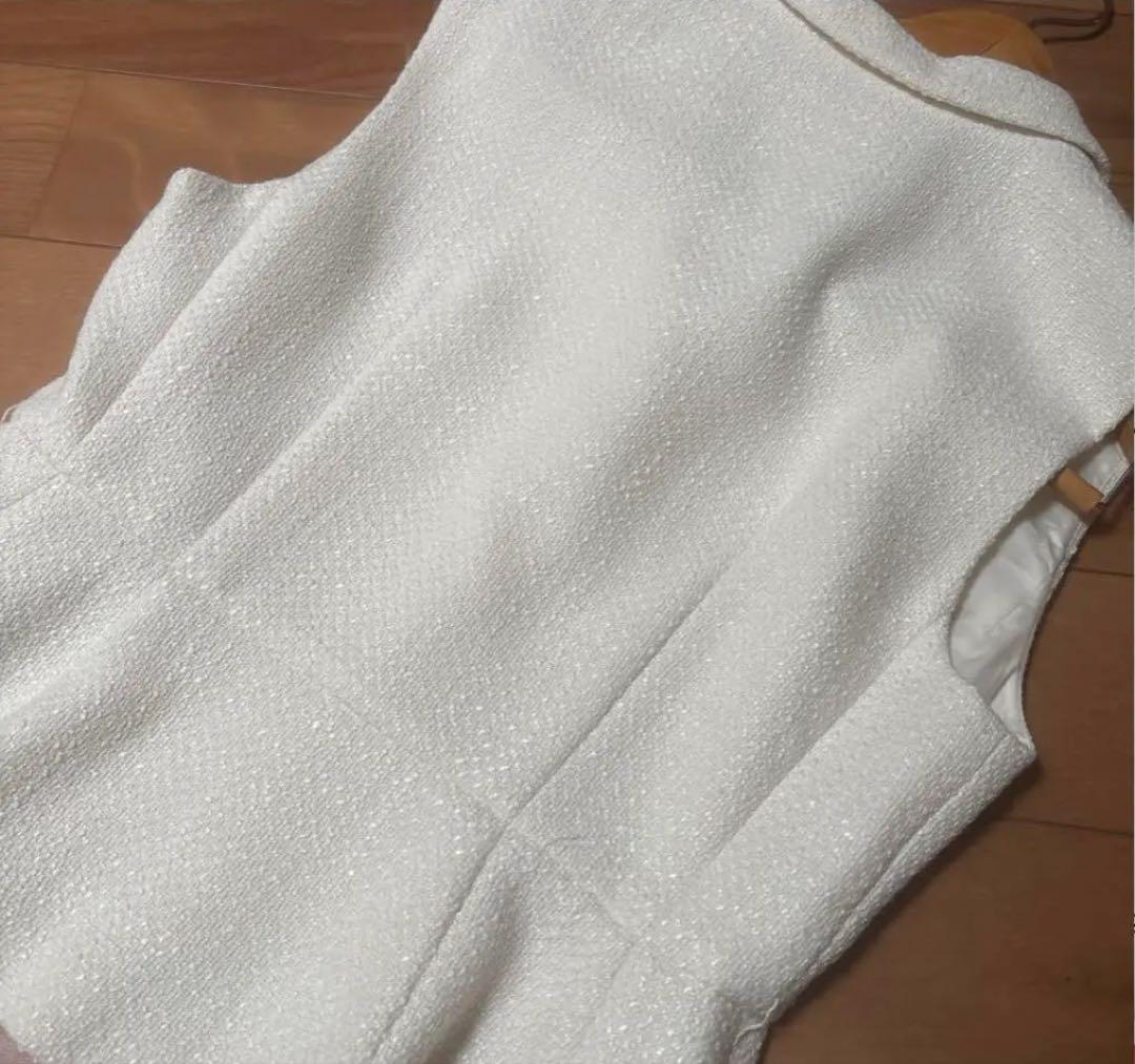 CELFORD 新品未使用　ベルト付きペプラムショートジレ　セルフォード　MIX