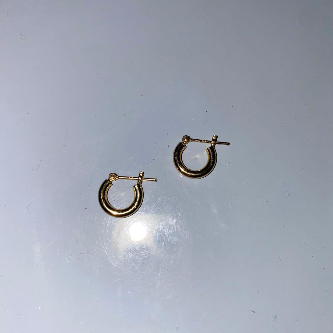 ゴールド フープピアス シンプル