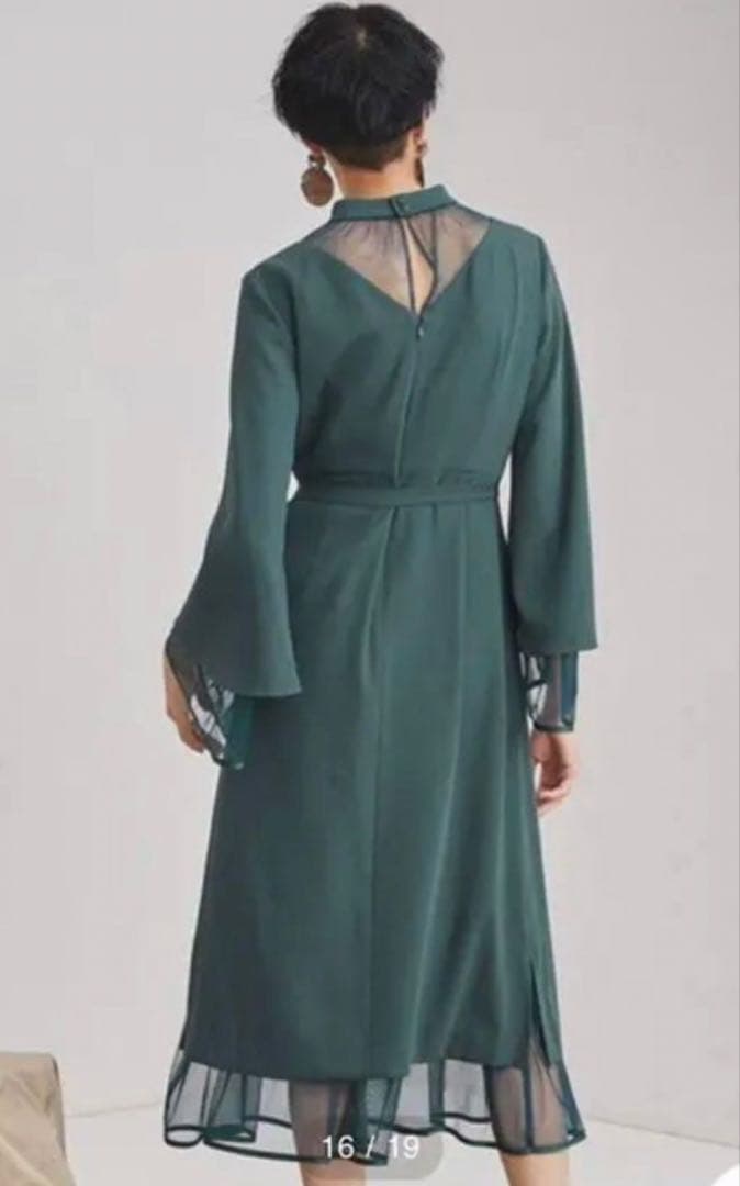 UNITED TOKYO チュールブロッキングワンピース