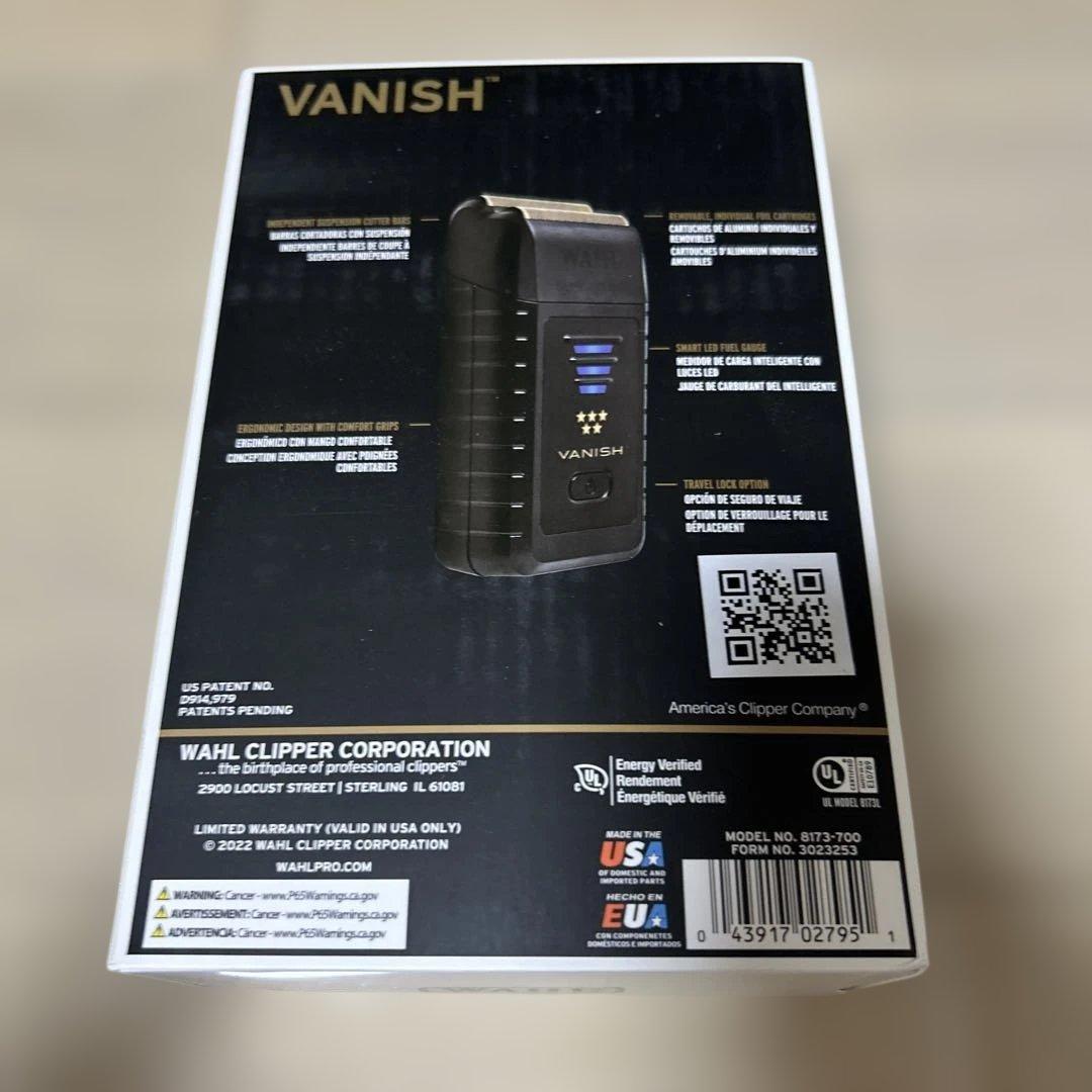 未使用品WAHL VANISH メンズ電気シェーバー