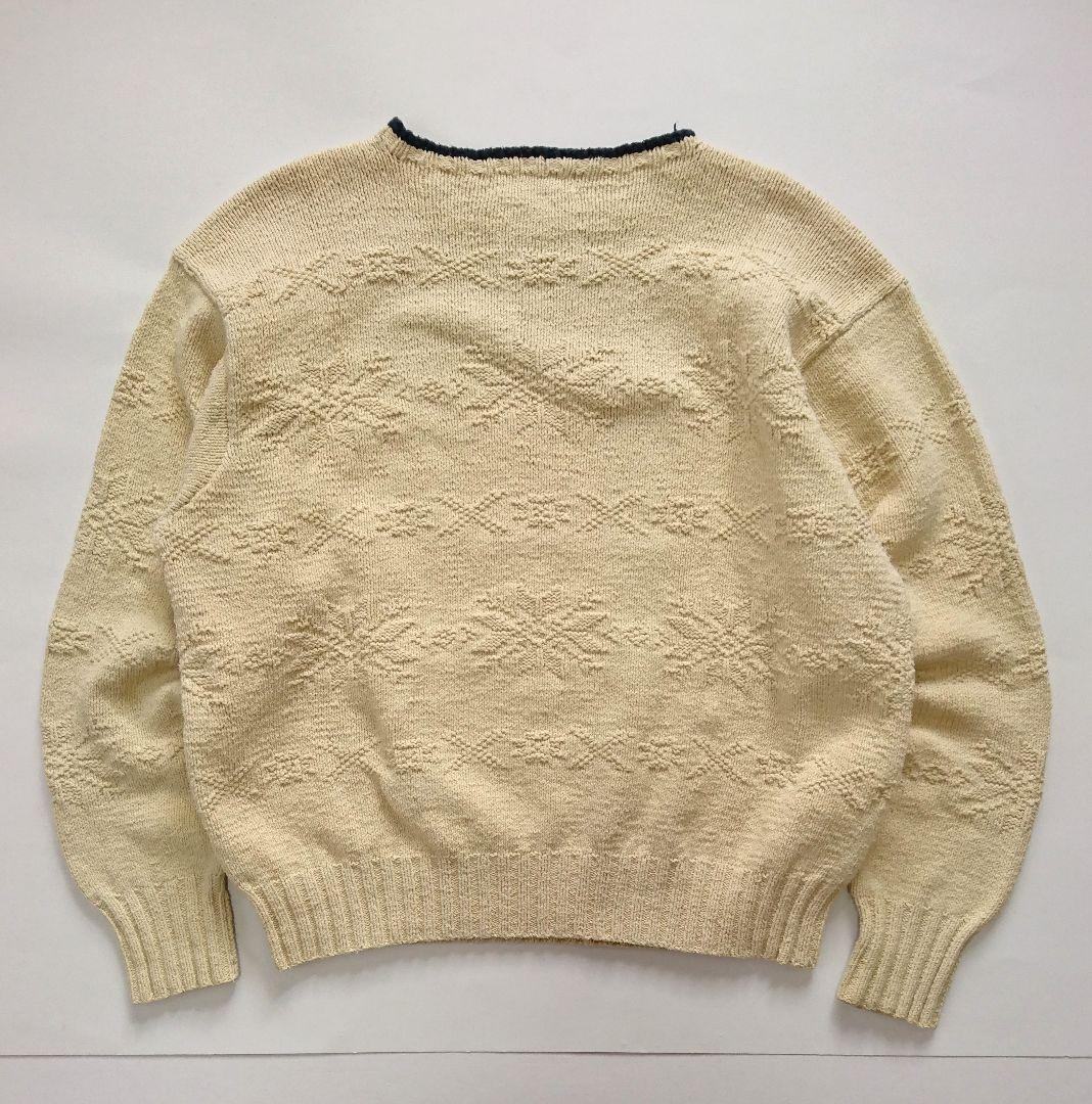 えだまめさん ポロラルフローレン✨ハンドニット 星条旗 コットンニット L