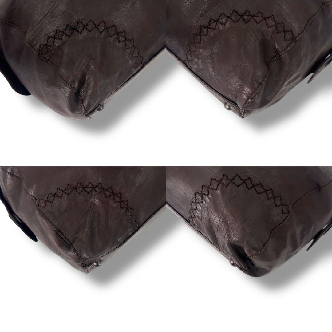 【高級】ボッテガヴェネタ ボストンバッグ イントレチャート レザー ブラウン