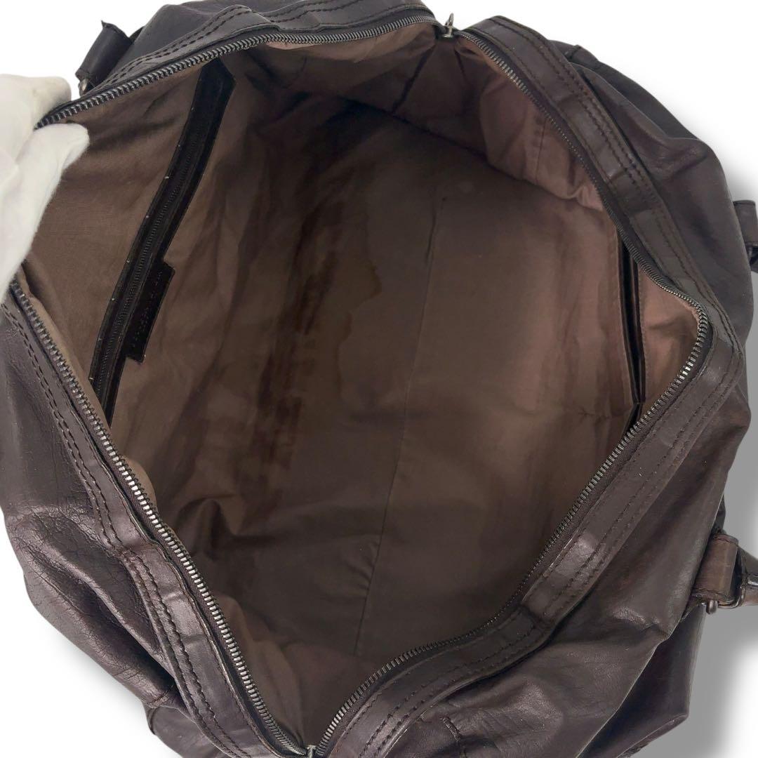 【高級】ボッテガヴェネタ ボストンバッグ イントレチャート レザー ブラウン