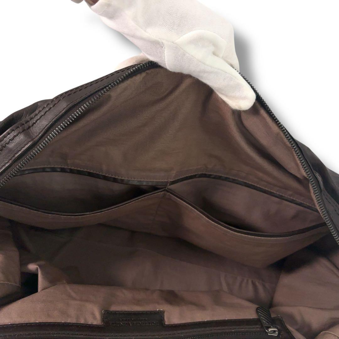 【高級】ボッテガヴェネタ ボストンバッグ イントレチャート レザー ブラウン