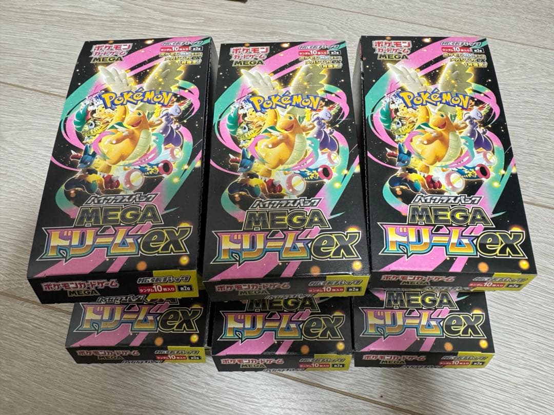 MEGAドリームex 6box シュリンク無し ポケモンカードゲーム ペリなし