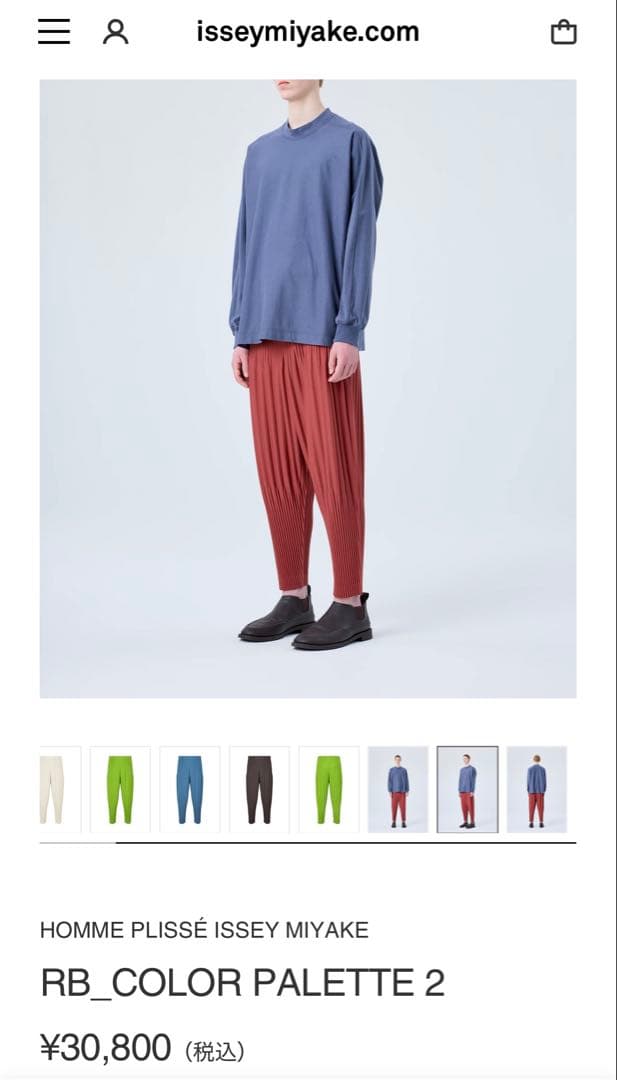 イッセイミヤケ HOMME PLISSE プリーツパンツ サルエルパンツ BR