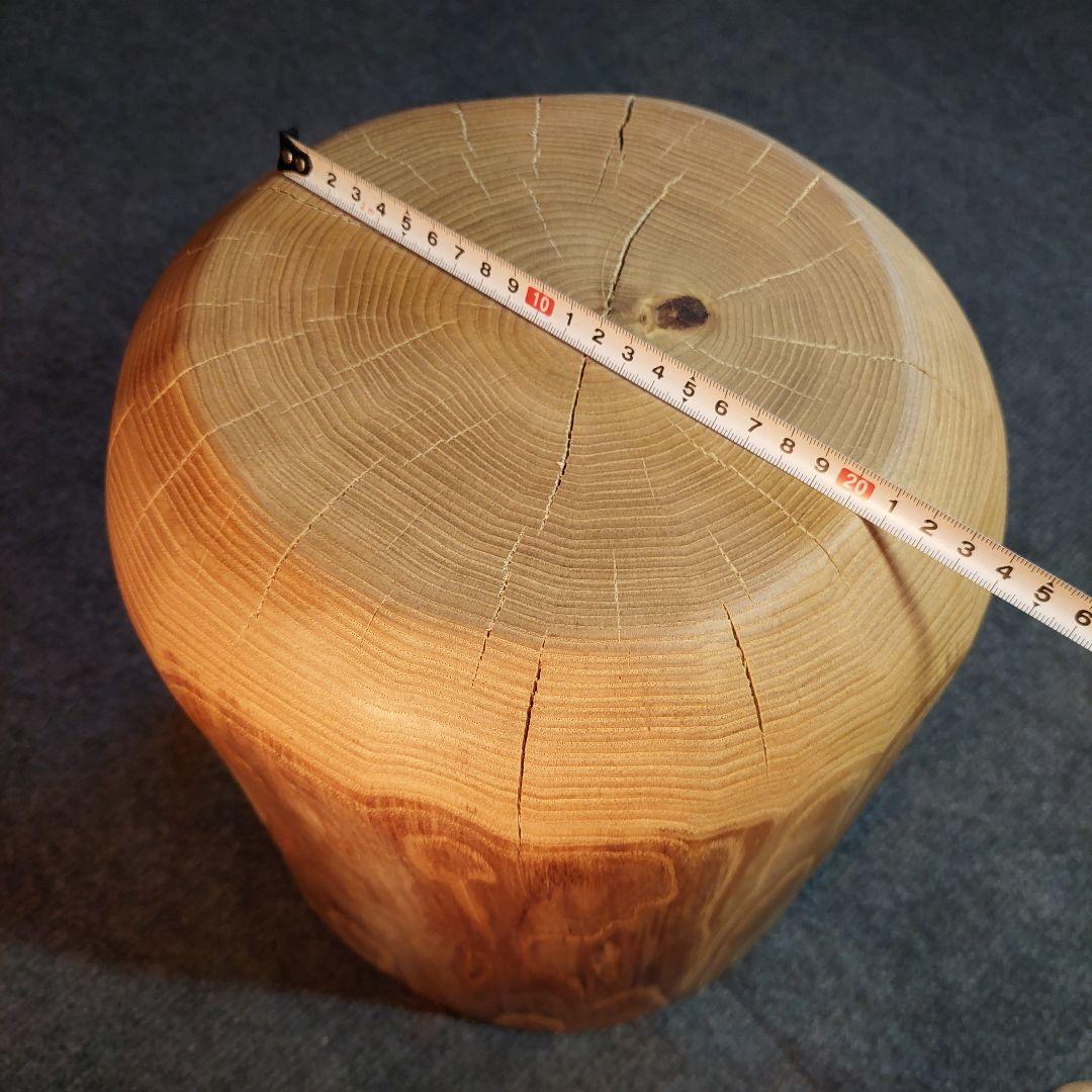 k098　栗 天然木 切り株 丸太 椅子 スツール テーブル 高さ約33㎝