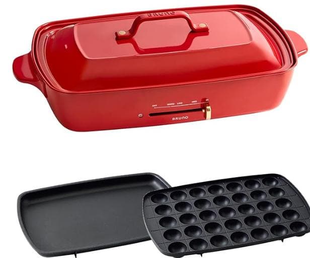 【新品 未使用】BRUNOブルーノホットプレート　グランデ BOE026-RD