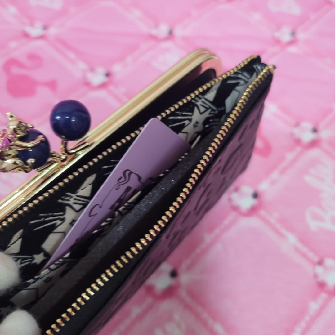 新品アナスイ財布★ANNASUI★猫がま口ねこ長財布