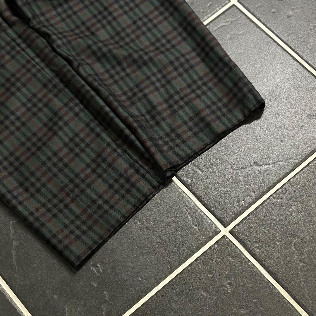 90s vintage【Dior ウールギャバジン　チェック　ワイドスラックス】