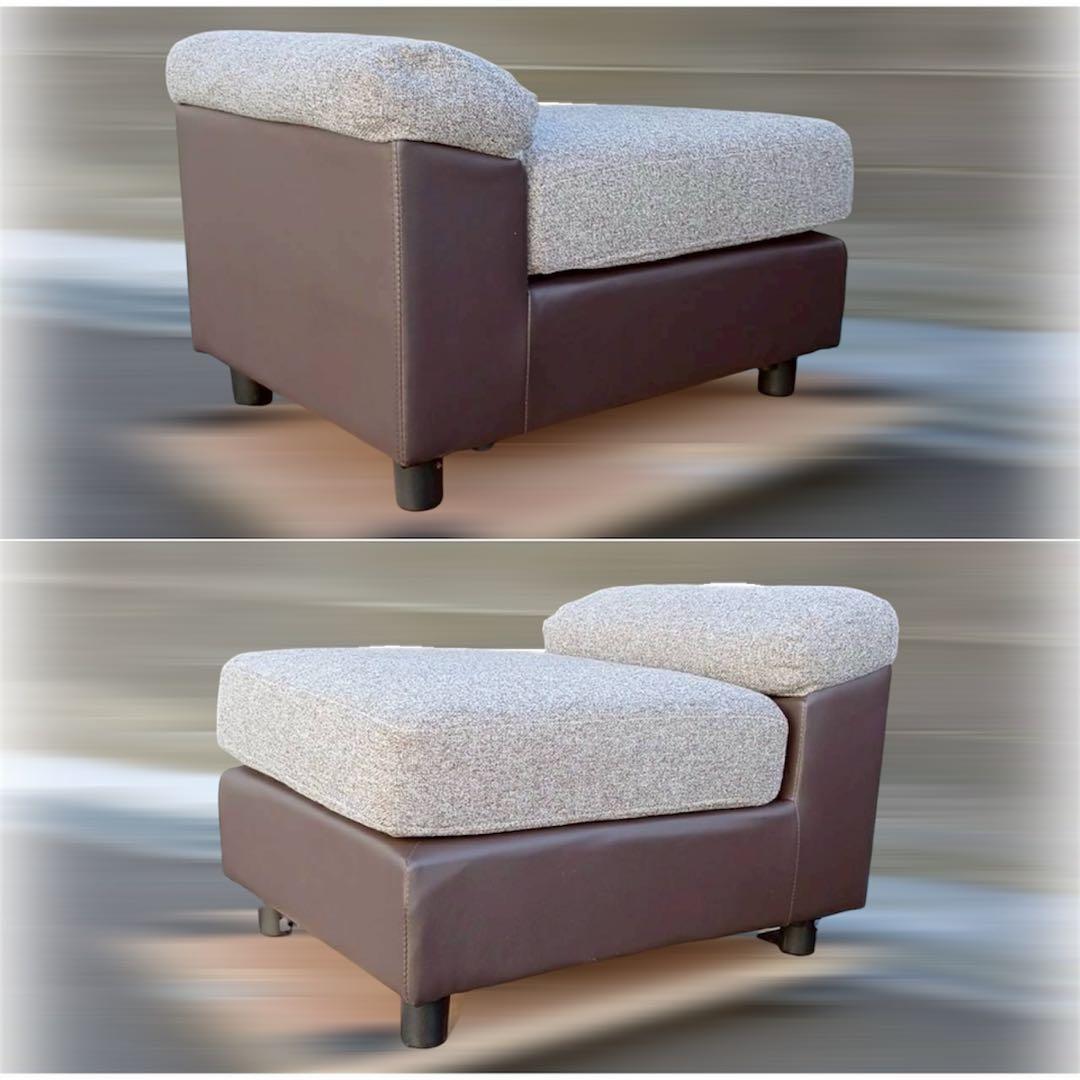 神奈川県引取希望 モダンデコ AQUA 3人掛けカウチソファ北欧 グレーブラウン