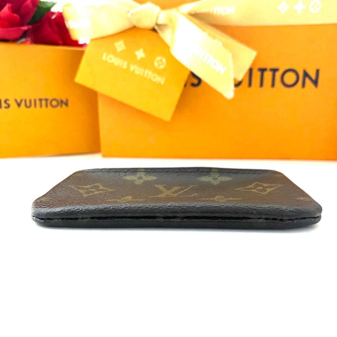 ルイ ヴィトン◎ポシェット クレ モノグラム ケース キーホルダー 茶色