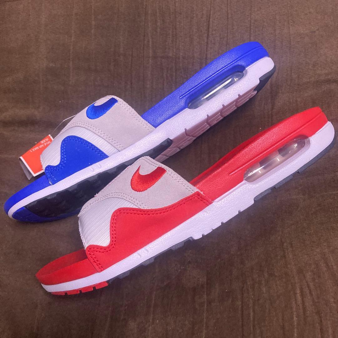 28cm NIKE AIR MAX1 SLIDE エアマックス スライド 赤青