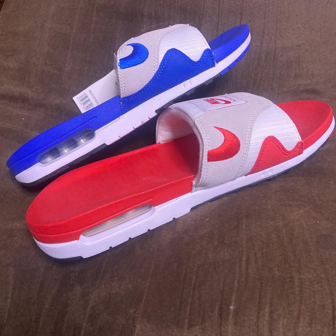 28cm NIKE AIR MAX1 SLIDE エアマックス スライド 赤青