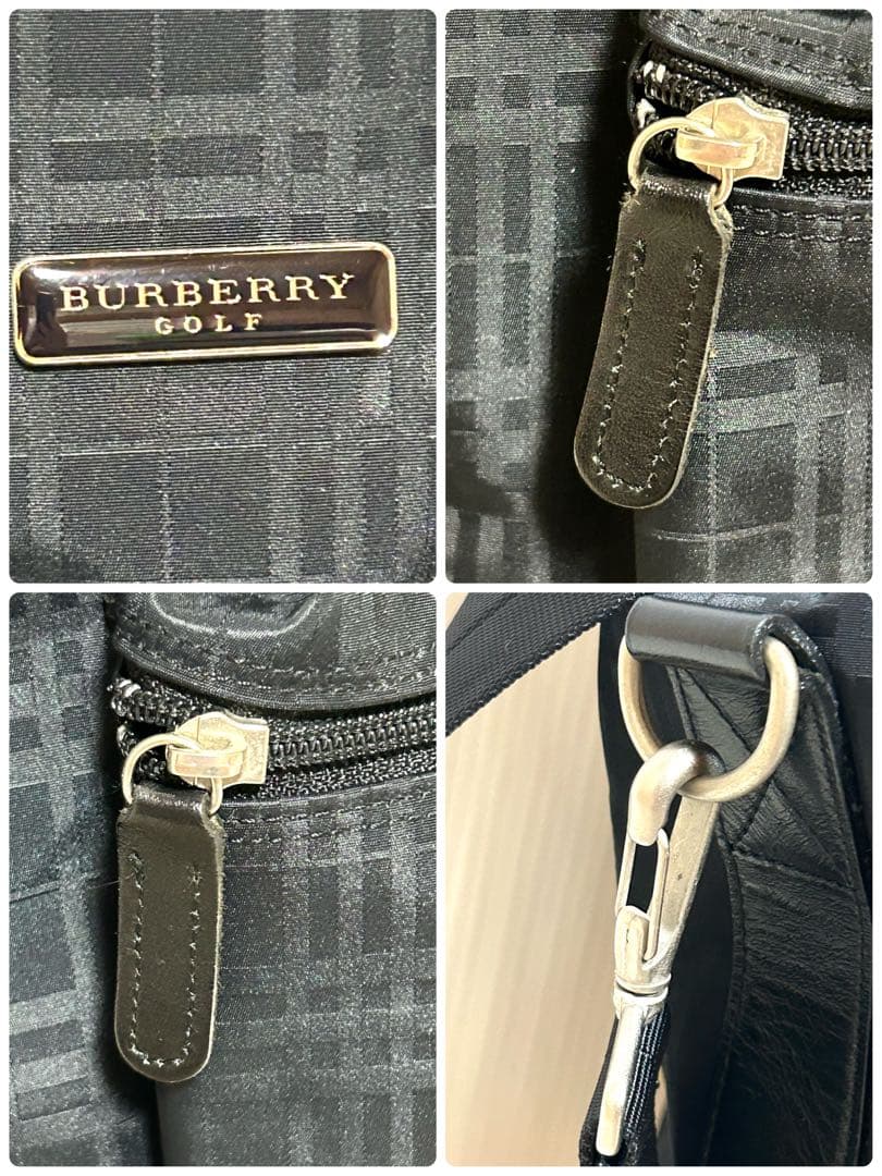 BURBERRY バーバリーゴルフ ボストンバッグ 2way ナイロン×レザー